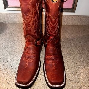 Original Gran Lider leather western riding boots with buckles